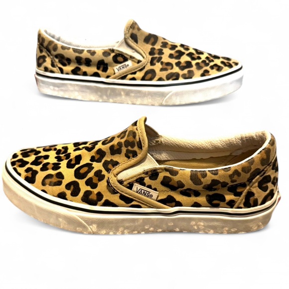 Vans | Leopard Animal Print Slip-On Sneakers | 7.5 - Picture 6 of 8